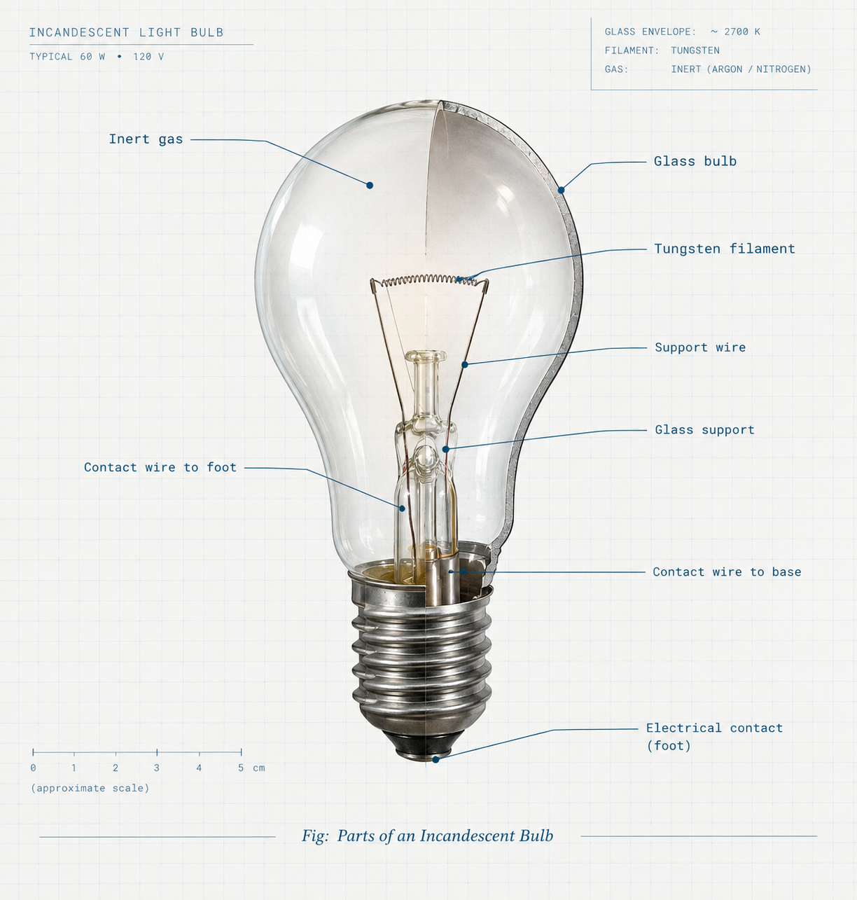 Tungsten Filament Bulb (Thermal Radiation & Spectrum)