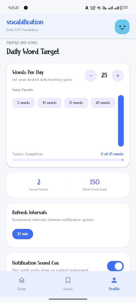 Profile / Stats Screen